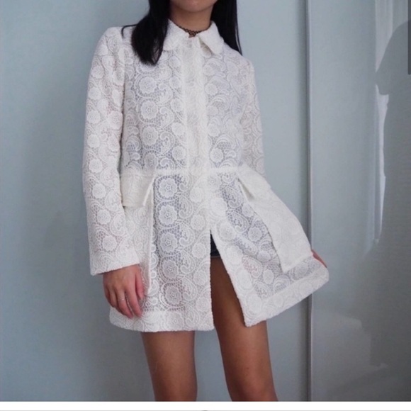 ZARA • White Lace Jacket - Picture 13 of 14